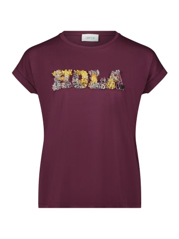 CARTOON Rundhals-Shirt mit Ärmelaufschlag in Patch Purple/Grey