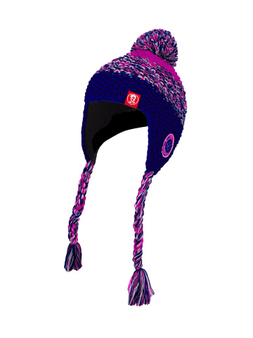 Trollkids Bommelmütze Borgund in navy/pink