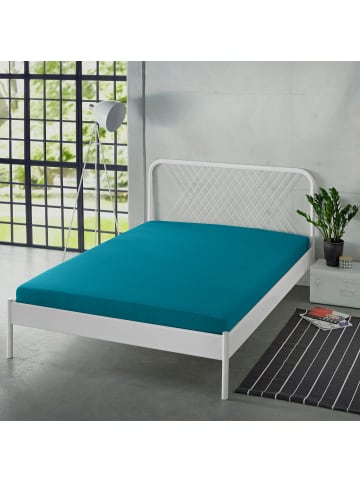 Erwin Müller Single-Jersey Spannbettlaken Freising in petrol