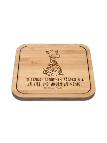 Mr. & Mrs. Panda kork untersetzer Giraffe Zufrieden mit Spruch in Transparent