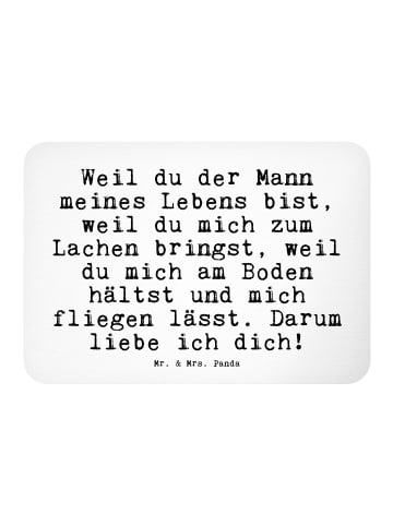 Mr. & Mrs. Panda Magnet Weil du der Mann... mit Spruch in Weiß