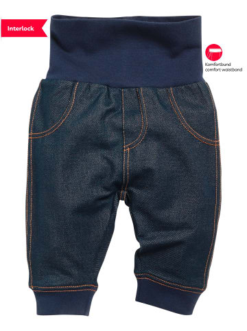 Schnizler Baby Sweat-Hose Jeans-Optik in Blau