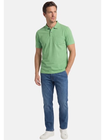 Redmond Poloshirt Basic in Hellgrün / weiß