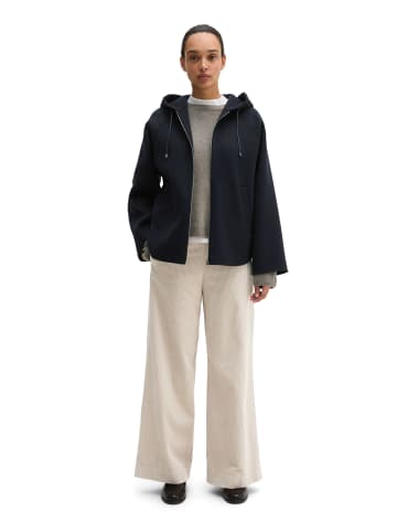 Marc O'Polo Woll-Kapuzen-Cape-Jacke relaxed in Deep Night Blue
