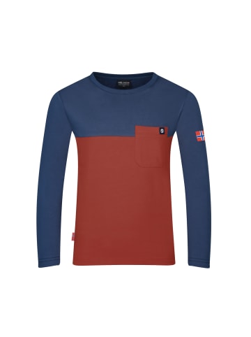 Trollkids Longsleeve Bergen in red clay/mystic blue
