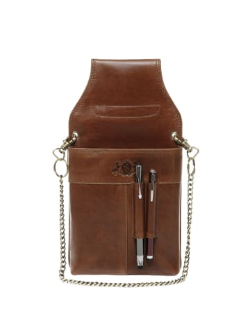 SID & VAIN Leder-Kellnerholster echt Leder Kellner Geldbörse Holster hell-braun LOU in braun