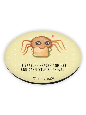 Mr. & Mrs. Panda magnet Spinne Agathe Sandwich mit Spruch in Gelb Pastell