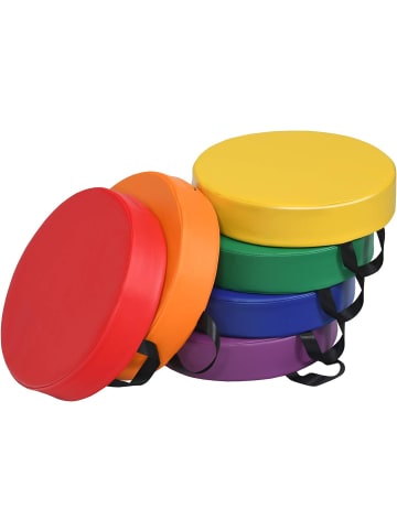 COSTWAY 6er Set Kinder Stuhlkissen in Bunt