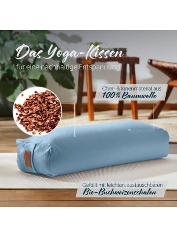 DoYourFitness Yoga-Bolster Paravati gefüllt Buchweizen lavendel eckig Blau