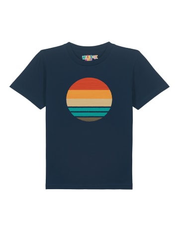 wat? Apparel T-Shirt Retro Sunset Ocean in Dunkelblau