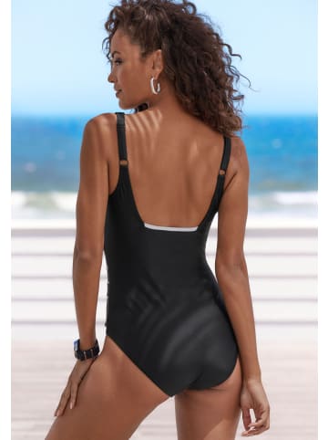 LASCANA Badeanzug in schwarz-weiß