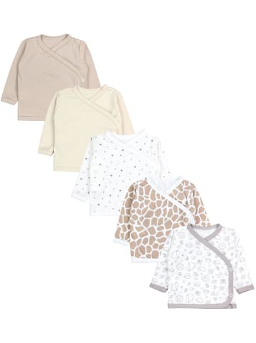 TupTam 5er- Set Wickelshirts in beige