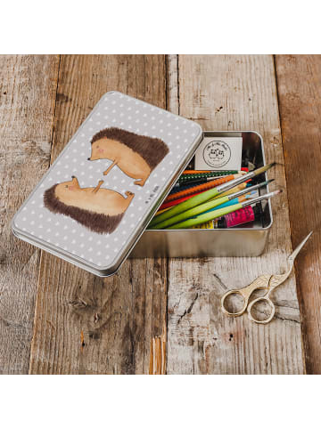 Mr. & Mrs. Panda Teedose Igel Liebe ohne Spruch in Grau Pastell