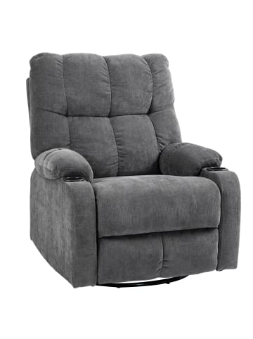 HOMCOM Relaxsessel-88L x 96B x 108H cm-Dunkelgrau