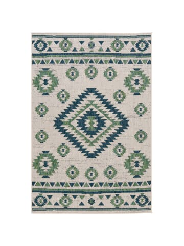 Pergamon In- & Outdoor Teppich Carpetto Vintage in petrol