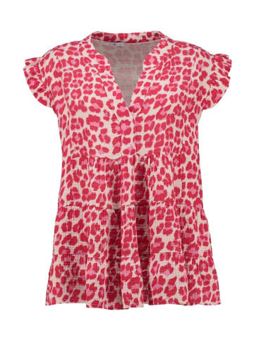 Hailys Musselin-Tunikashirt in Leo Pink