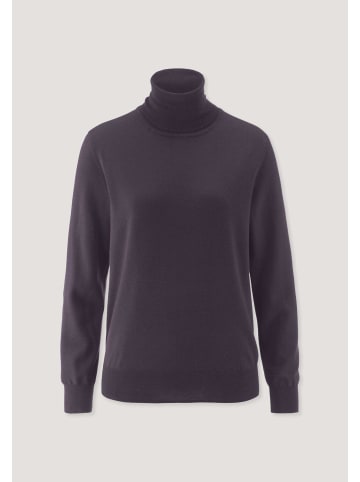 Hessnatur Hessnatur Rollkragenpullover Relaxed aus reiner Bio-Merinowolle in dunkle traube