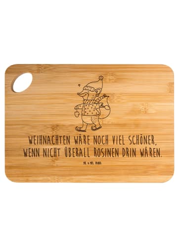Mr. & Mrs. Panda Holzbrett Fuchs  Schlittschuhe mit Spruch in Braun