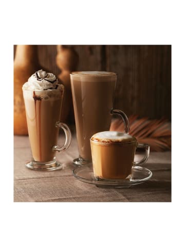 Pasabahce Pasabahce Carre Kaffeset mit Unterteller 215 ml aus hochwertigem in Transparent