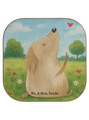 Mr. & Mrs. Panda Tischuntersetzer Hund Liebe Design ohne Spruch in Weiß