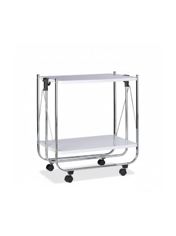 relaxdays Servierwagen in Weiß - (B)68 x (H)68,5 x (T)40,5 cm