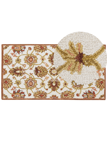 Beliani Vintage EZINE in Braun/Beige/Grün - (W) 80 x (H) 1 x (L) 150 cm