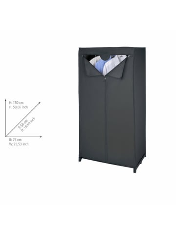 Wenko Kleiderschrank Deep Black, Kleiderschrank Mod. Deep Black in Schwarz