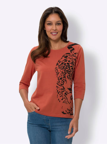 Sieh an! 3/4-Arm-Shirt in terra-schwarz
