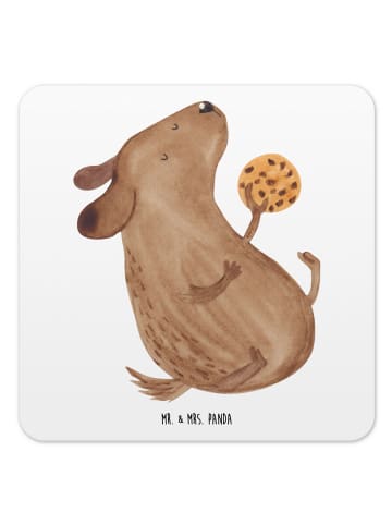 Mr. & Mrs. Panda Tassenuntersetzer Hund Keks ohne Spruch in Weiß