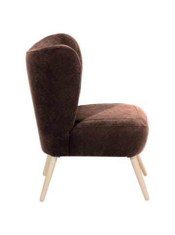 others SESSEL Kathy Bezug Veloursstoff Buche natur / braun