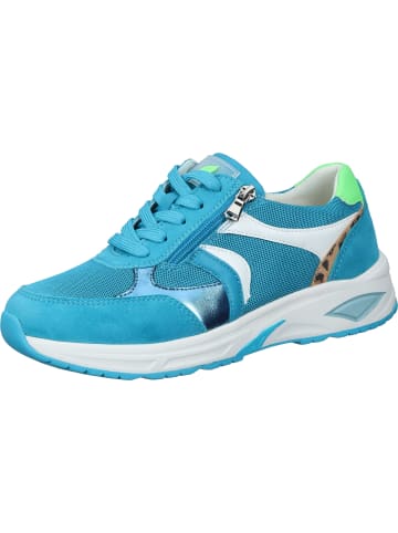 WALDLÄUFER Schnürschuhe, Sneakers Low in türkis/weiß