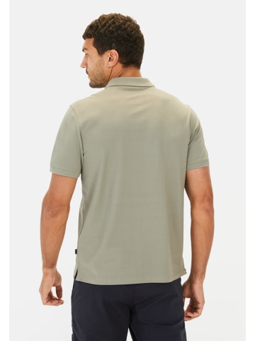 Camel Active Kurzarm Poloshirt aus einem Baumwollmix in Dunkelgrün