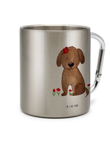 Mr. & Mrs. Panda Tasse Hund Dame ohne Spruch in Silber