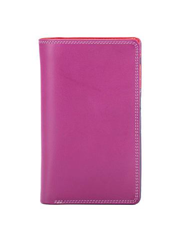 MYWALIT Geldbörse RFID Schutz Leder 8 cm in sangria multi