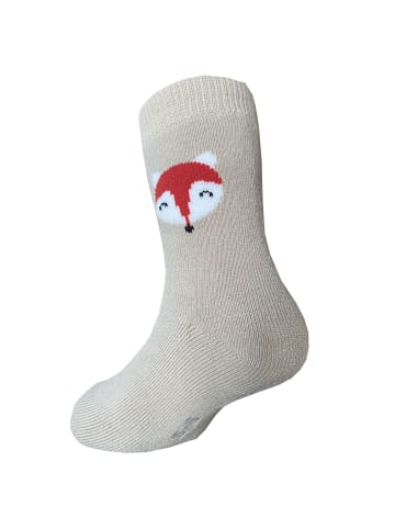 Yalion 3er-Set: Weiche Socken Vollplüsch Fuchs in Beige 