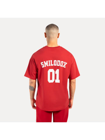 SMILODOX T-Shirt Rayk in Bordeaux