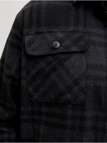 JACK & JONES PLUS Overshirt in Black Beauty