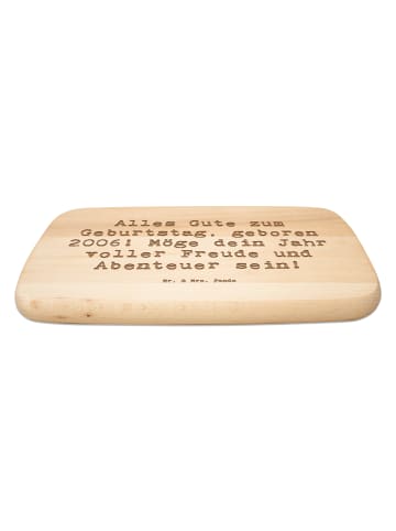 Mr. & Mrs. Panda Frühstücksbrett Spruch 2006 Geburtstag mit Spruch in Transparent