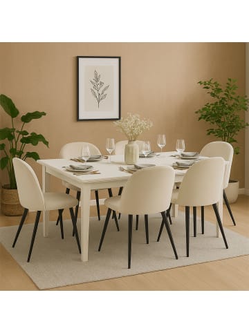 ebuy24 Essgruppe Venedig (7-teilig) Sand 95 x 276 cm