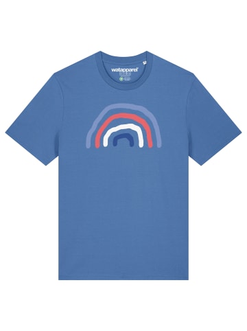 wat? Apparel T-Shirt Regenbogen in Bright Blue