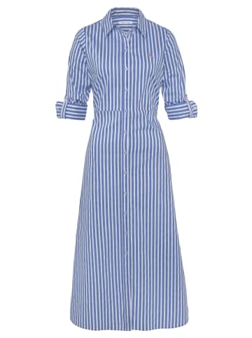 Delmao Blusenkleid in blau-weiß