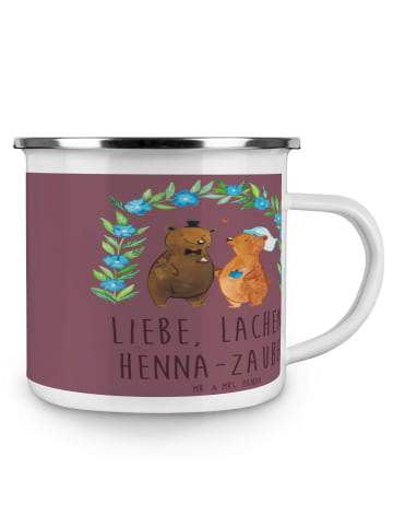 Mr. & Mrs. Panda Becher Emaille Henna-Abend Magie mit Spruch in Kaffa Coffee