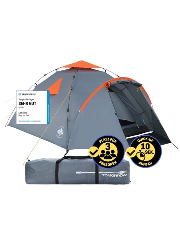 Where Tomorrow 3-Personen-Pop-Up-Zelt grau 220x220x130cm grau