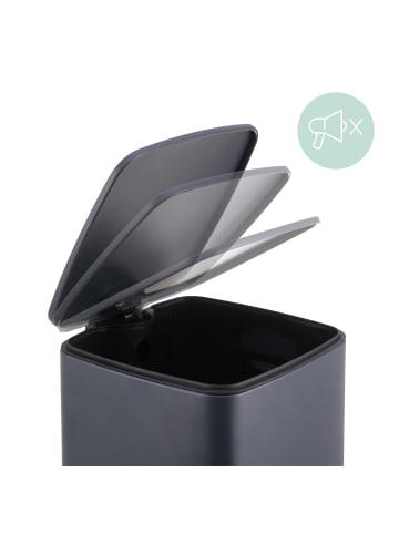 relaxdays Mülleimer in Dunkelgrau - 12 Liter