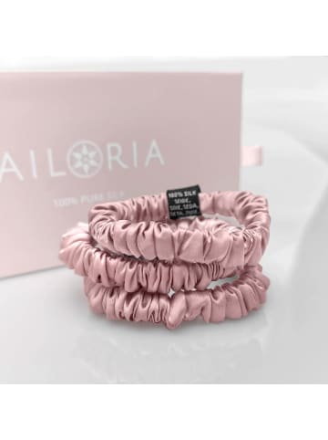 Ailoria DOUX set 3 scrunchies s aus seide in pink