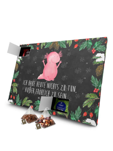 Mr. & Mrs. Panda Advents-Teekalender Axolotl Hurra mit Spruch in Kreidetafel