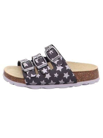 superfit Tieffußbett Pantolette FUSSBETTPANTOFFEL in Grau/Silber