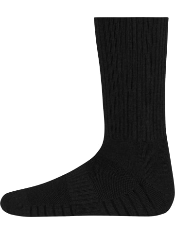 normani 4 Trekkingwollsocken mit Polstersohle und Komfortbund in Schwarz