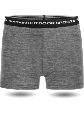 Normani Outdoor Sports Herren Merino Boxershorts Adelaide in Grau