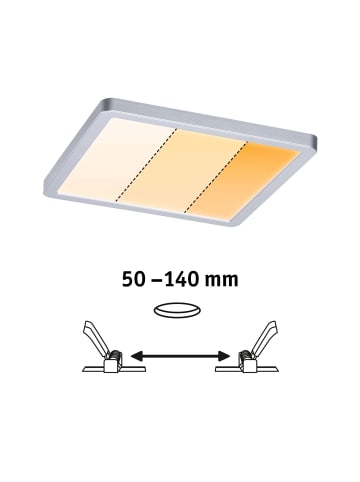 paulmann EBPanel Areo VariFit DimtoWarm 13W chrom matt - 175x175mm